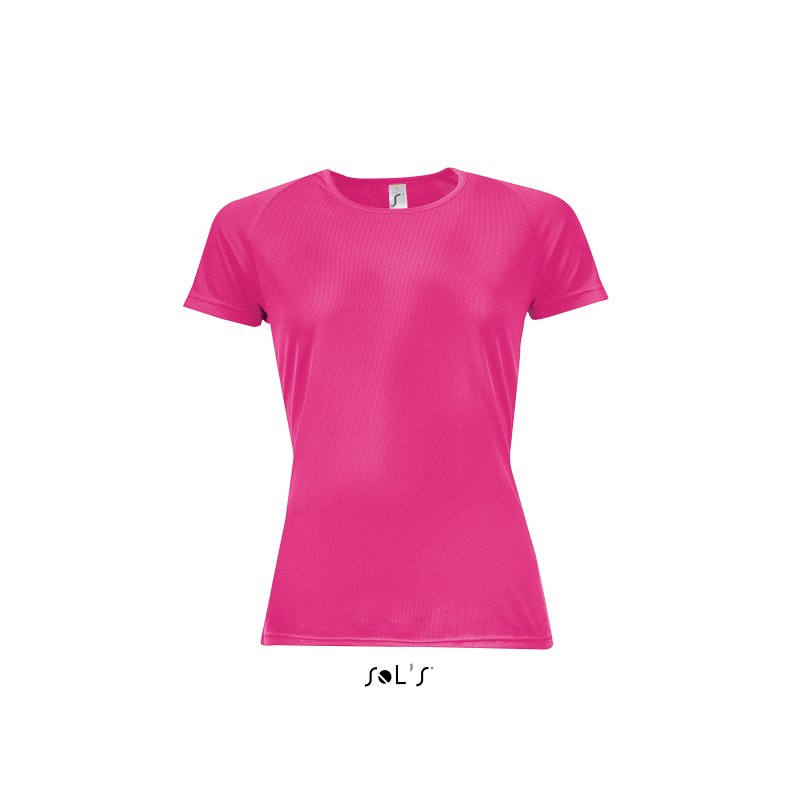 Sports T-shirt Sols Sporty Women 01159 Neon Pink XXL