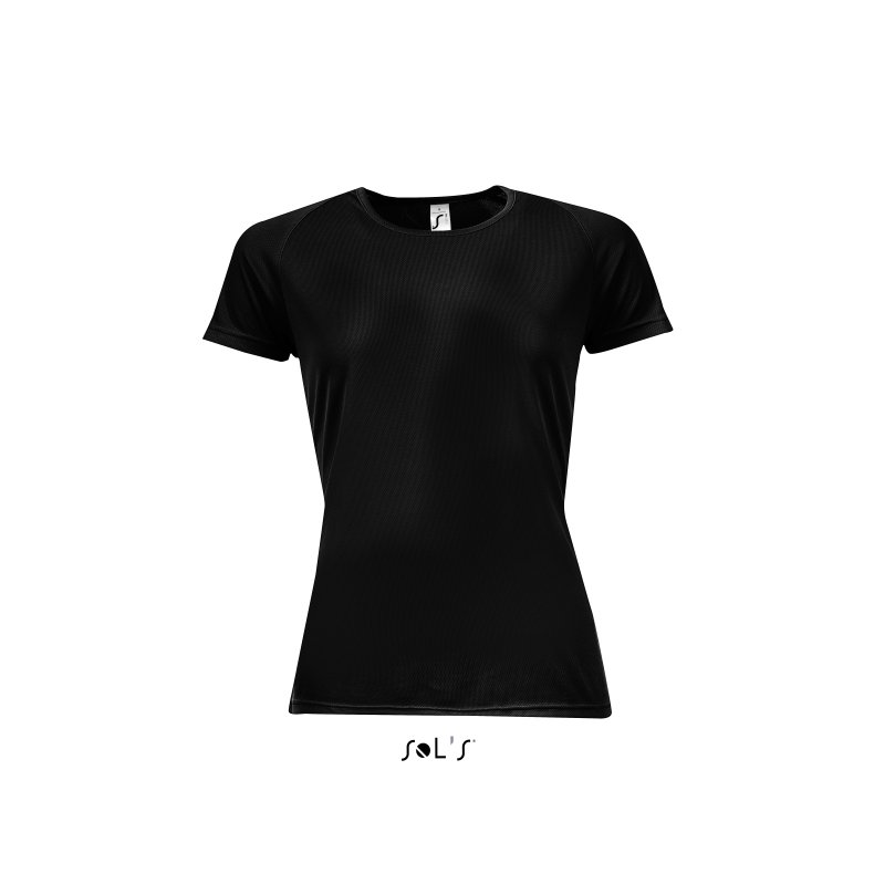 Sports T-shirt Sols Sporty Women 01159 Black M