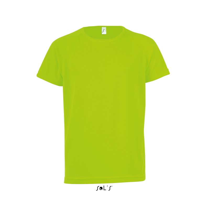 Sports T-shirt til junior/ b�rn- mange farver  Neon Green 12
