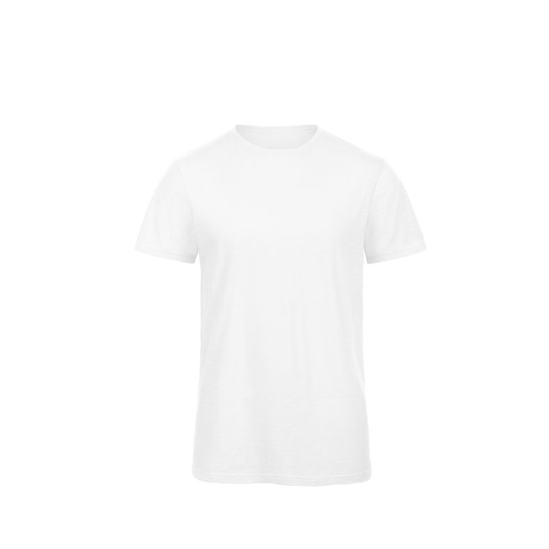 T-Shirt B&C Inspire Slub T /Men - Chic Pure White