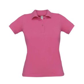 Dame Polo B&C Safran Pure /Women - Fuchsia
