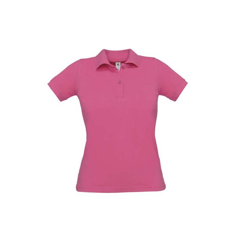 Dame Polo B&C Safran Pure /Women - Fuchsia