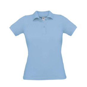 Dame Polo B&C Safran Pure /Women - Sky-Blue