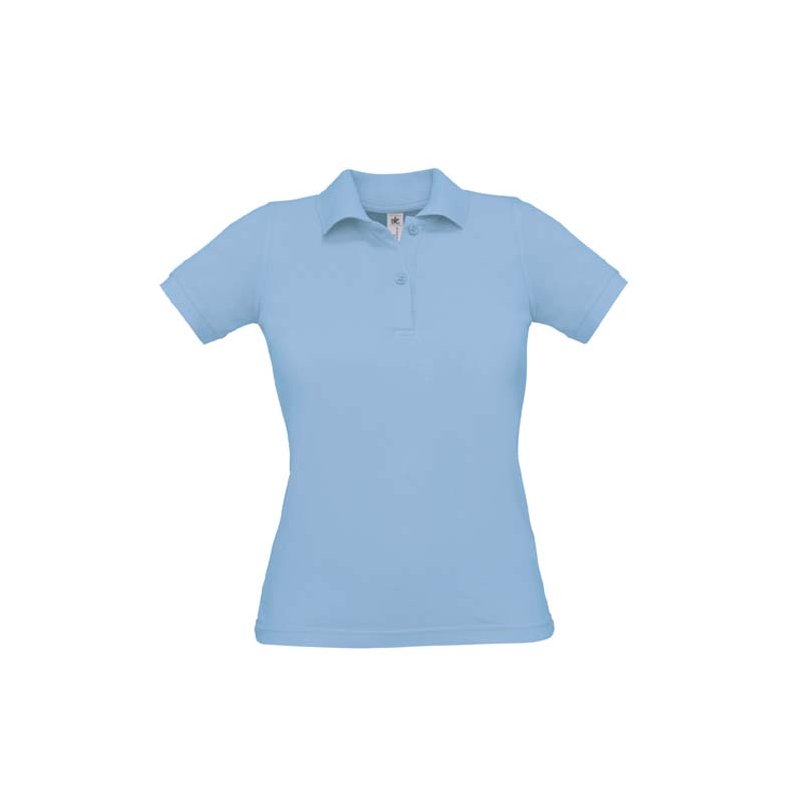 Dame Polo B&C Safran Pure /Women - Sky-Blue