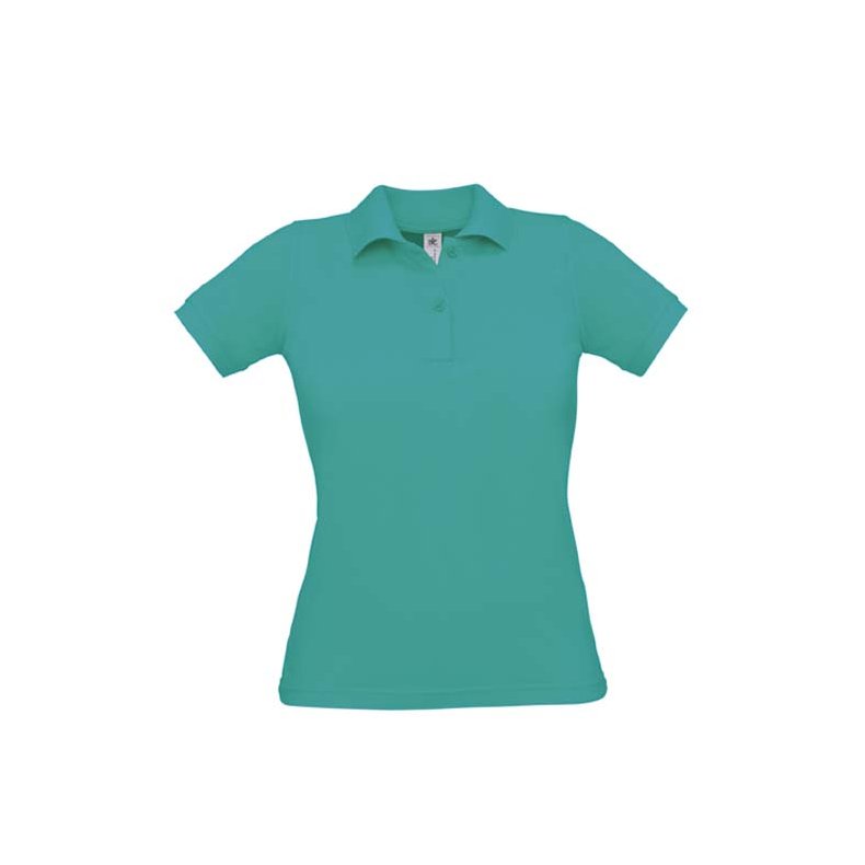 Dame Polo B&C Safran Pure /Women - Real Turquoise