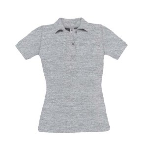 Dame Polo B&C Safran Pure /Women - Heather Grey