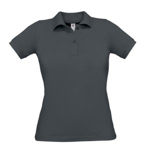 Dame Polo B&C Safran Pure /Women - Dark-Grey