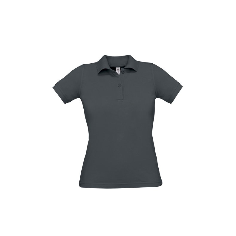 Dame Polo B&C Safran Pure /Women - Dark-Grey