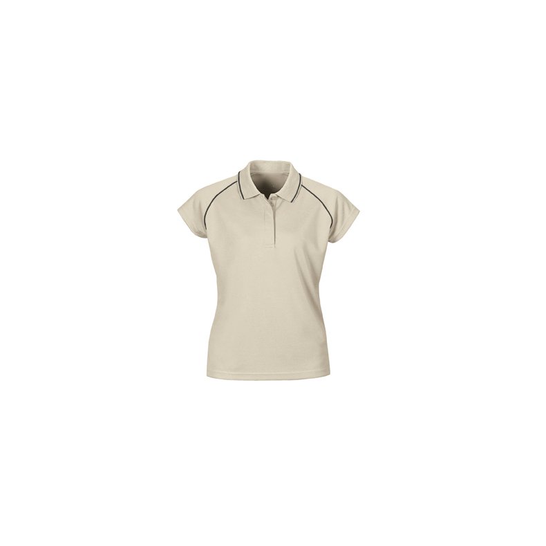 Dame Polo Stormtech GPX-2W Coolmax Polo - Ivory/Black