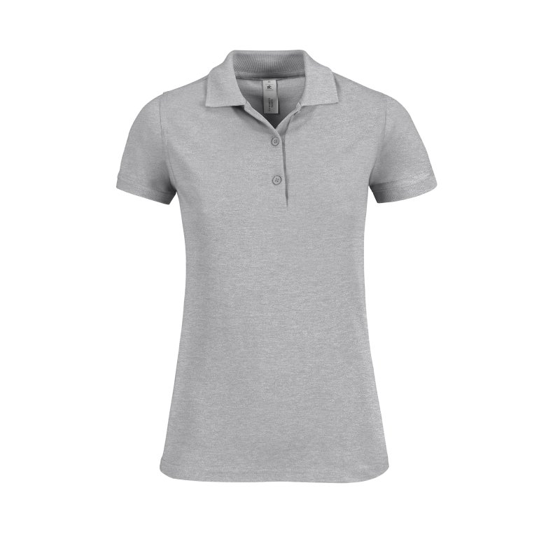 Dame Polo / B&C Safran Timeless /Women Heather Grey S