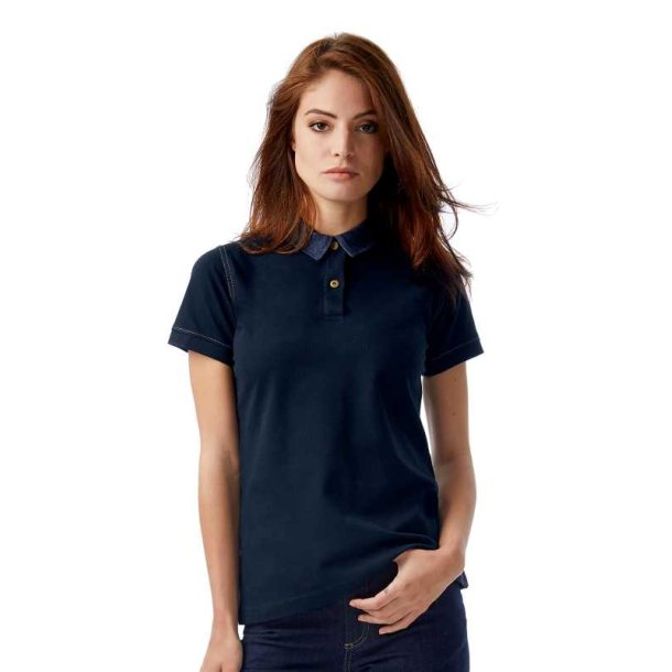 Dame Polo B&C DNM Forward /Women - Denim/Navy