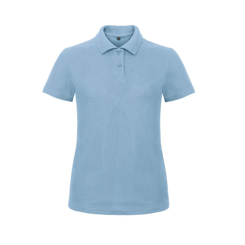 Dame Polo B&C ID.001 /Women - Light-Blue