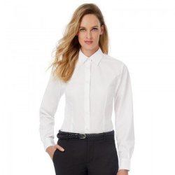 Dame skjorte Smart LSL /Women B&C - White