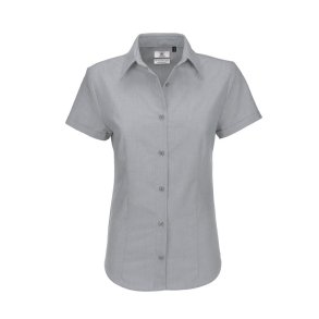  Dame skjorte Oxford SSL /B&C Women - Silver Moon