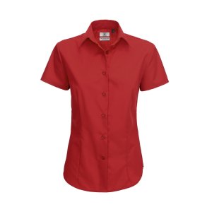 Dame skjorte Smart SSL /Women B&C - Deep Red