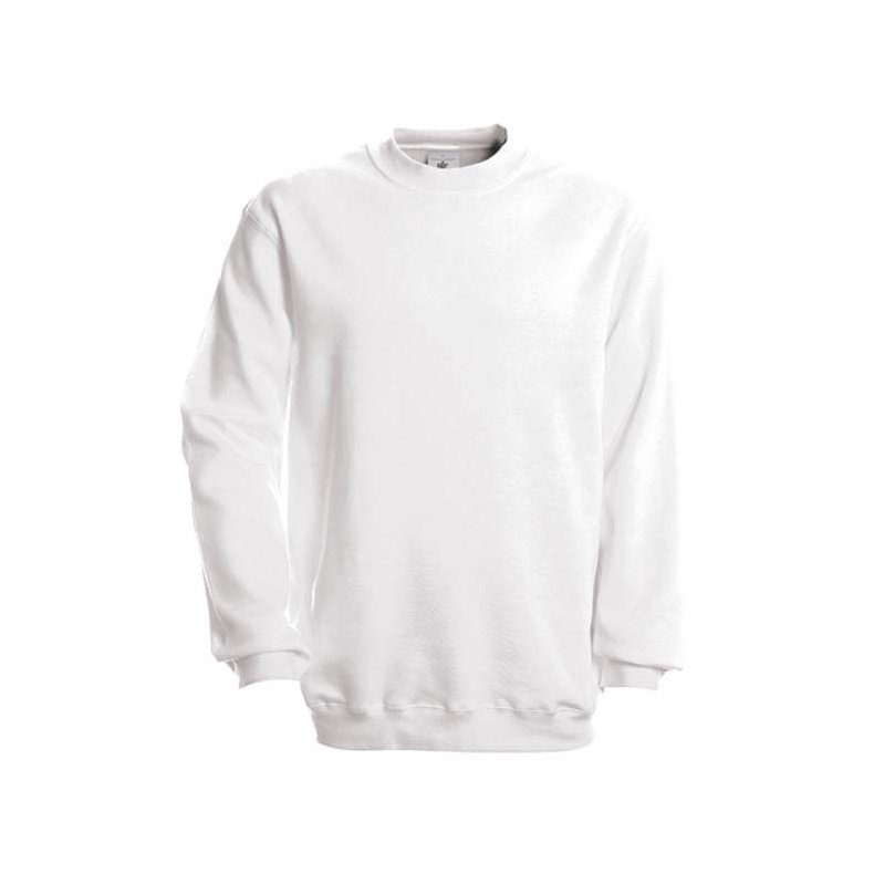 Herre og Dame Sweatshirt / Unisex Sweatshirt B&C Set In - White / Hvid