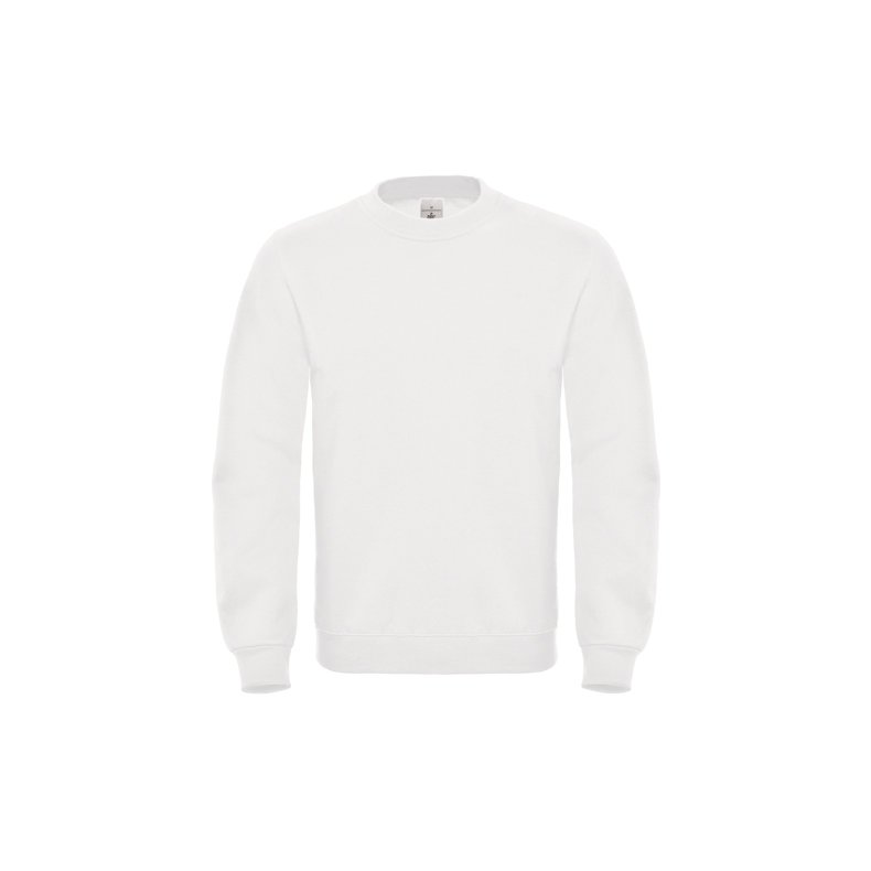 Sweat med rund hals B&C ID.002 White S