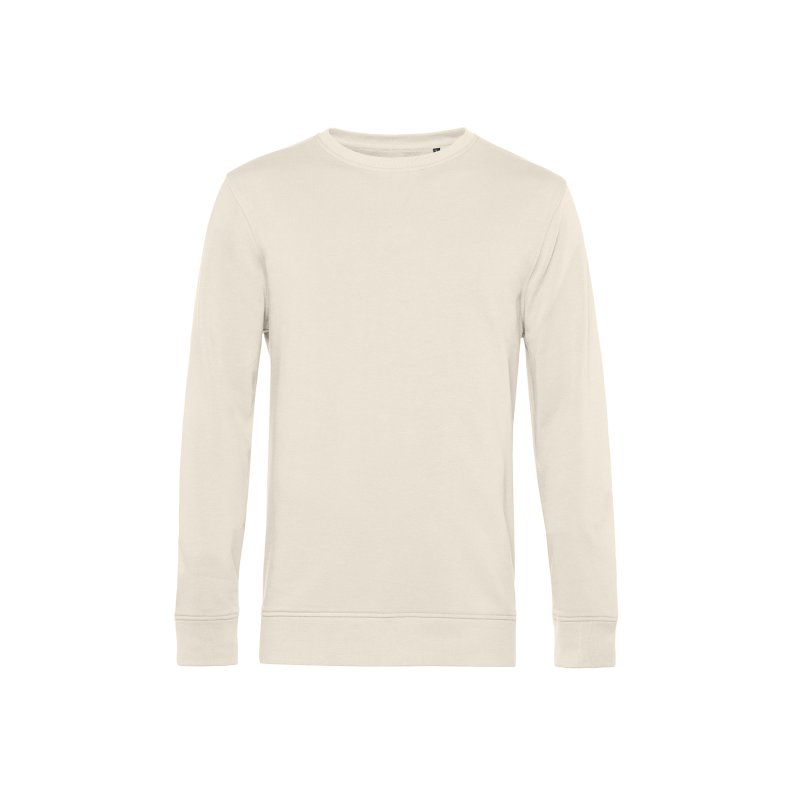 Sweat med rund hals B&C Organic Crew Neck Off White XL