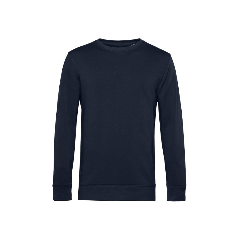 Sweat med rund hals B&C Organic Crew Neck Navy Blue XL