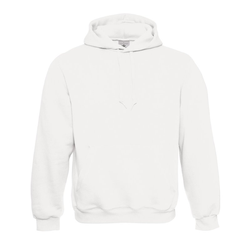 Herre og Dame Httetrje / Unisex Hoodie B&C Hooded - White / Hvid