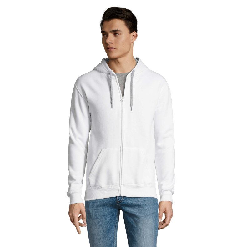 Hoodie / httetrje med lynls Sols Soul Men - 46900 - White