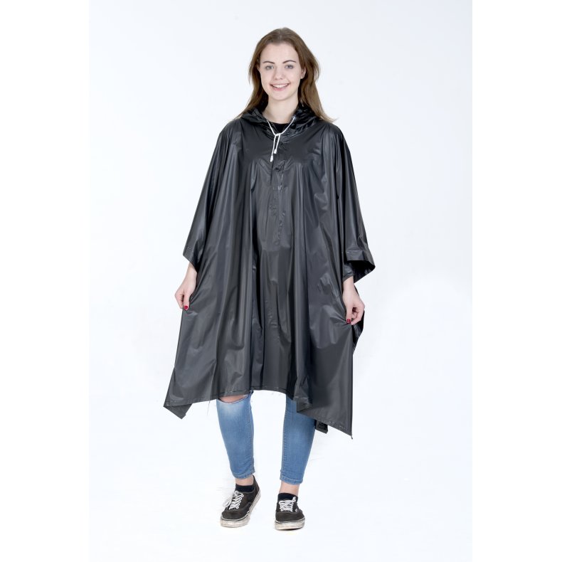 Rain Poncho PVC Comfort - Sort