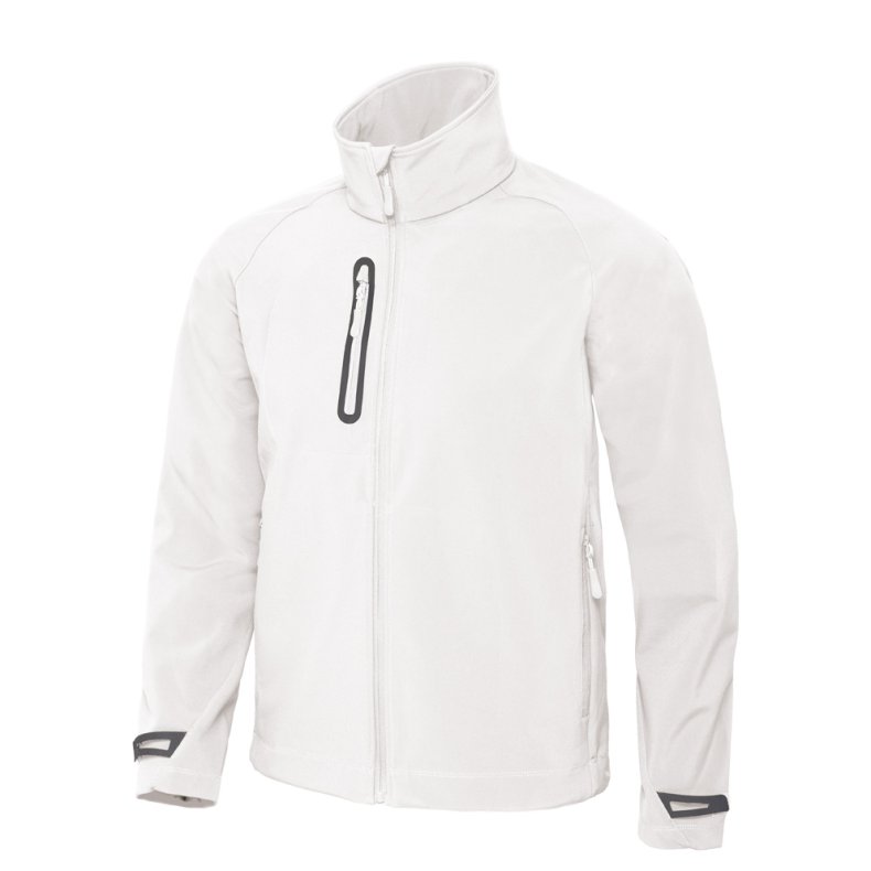 Softshell jakke B&C X-Lite softshell /Men - White