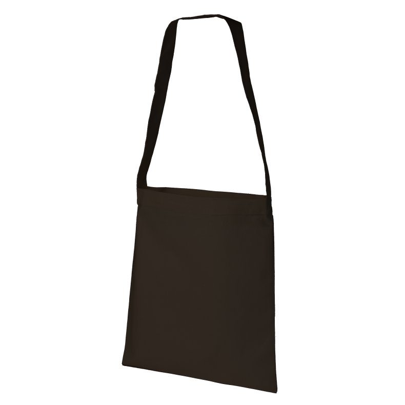 Mulepose/Bomulds-L�rredspose med 1 lang strop Sort