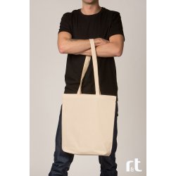 Mulepose m 8 cm. bundfals og lange hanke. 