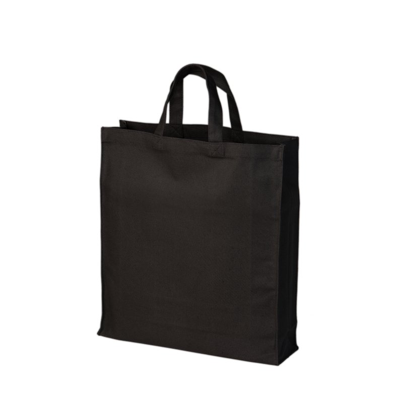 Mulepose m/12 cm bund/side i kraftigt bomulds kanvas.  Sort