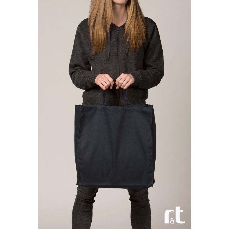 Mulepose m/12 cm bund/side i kraftigt bomulds kanvas. 