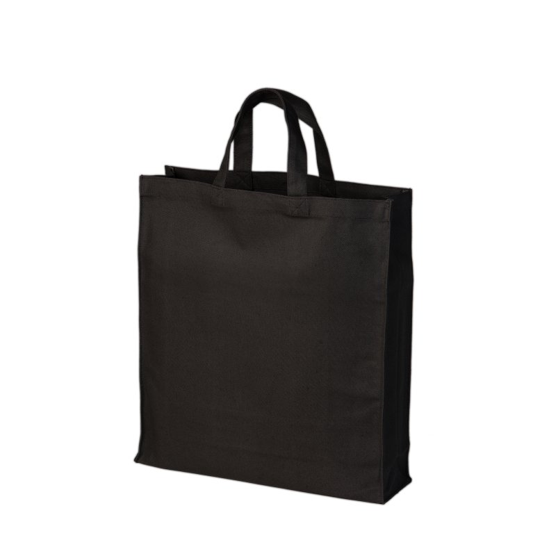 Mulepose med bund og side fals. Ekstra kraftig.  Sort