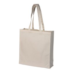 Mulepose med lang hank og 12cm bund og side fals.