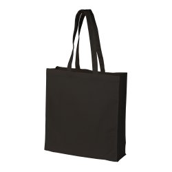 Mulepose med lang hank og 12cm bund og side fals.