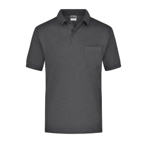 Polo Piqu&eacute; Pocket - Anthracite Melange