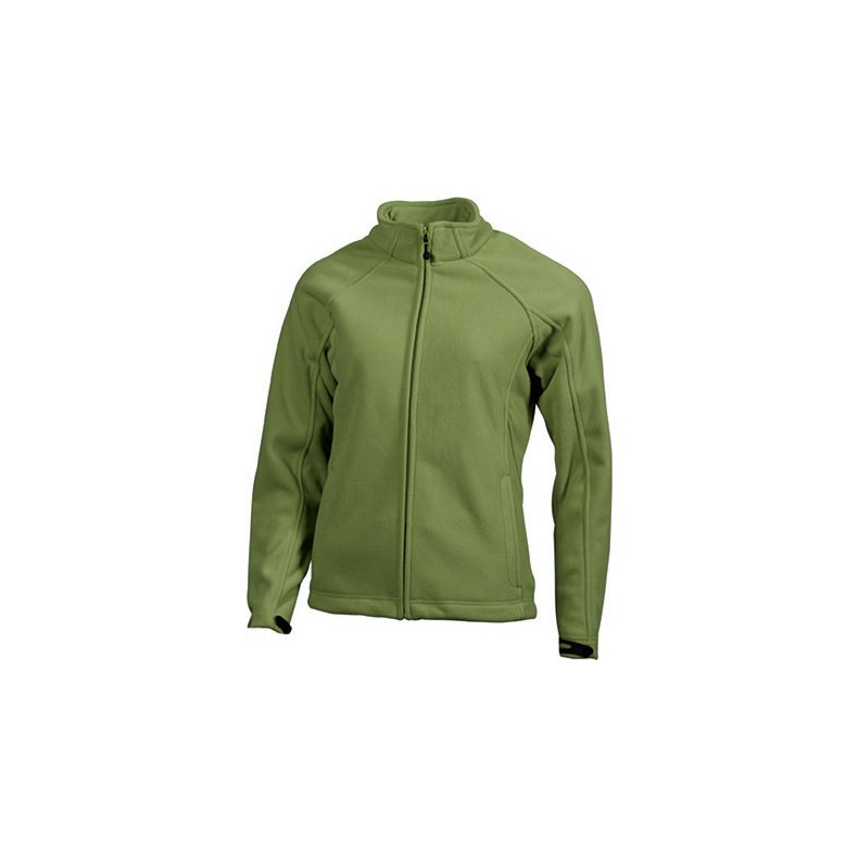 Ladies Bonded Fleece Jacket - Green/Navy