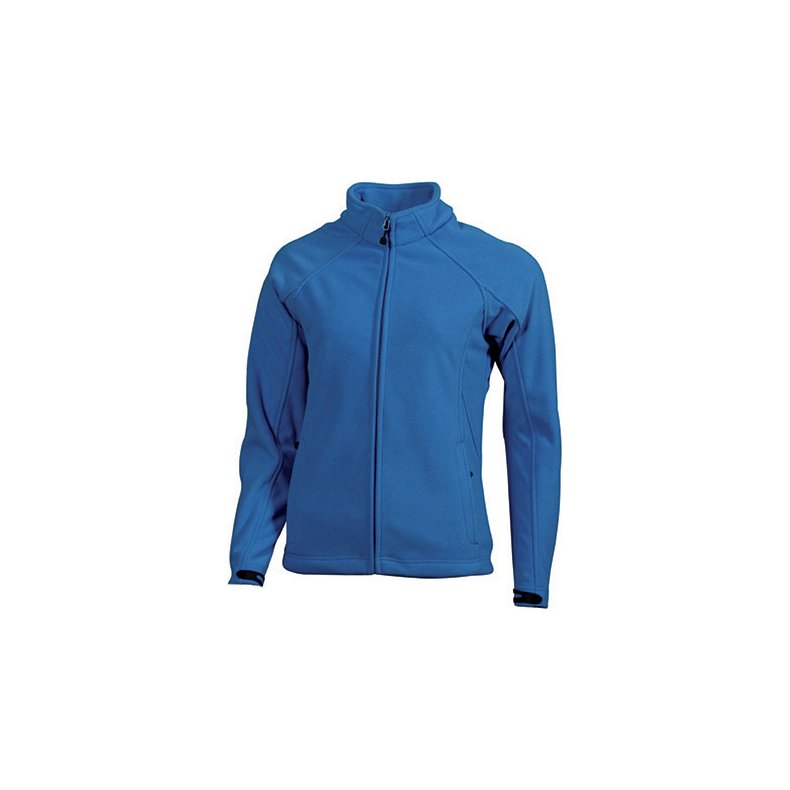 Ladies Bonded Fleece Jacket - Aqua/Navy