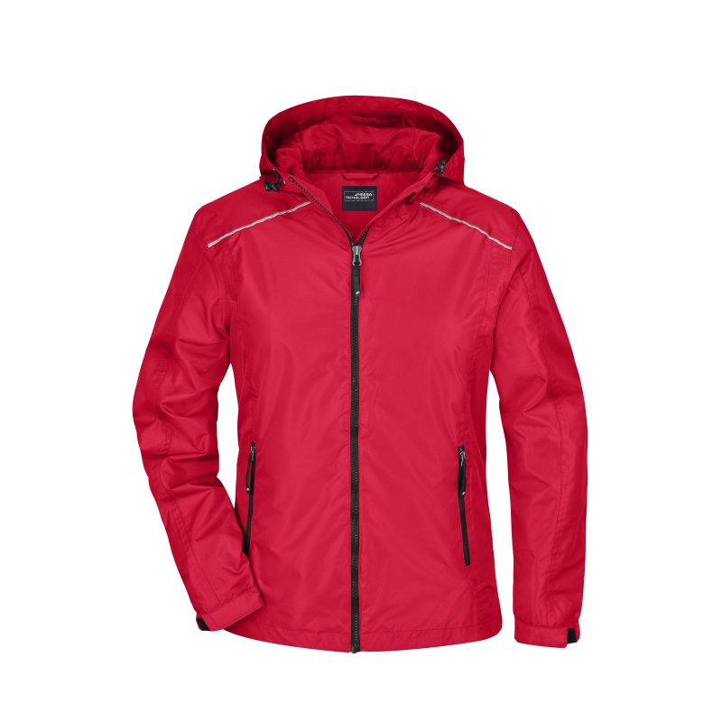 Dame regn jakke JN1117 Red/Black XXL