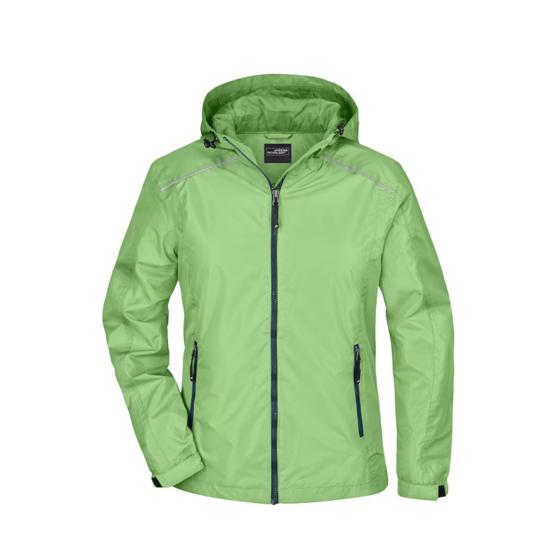Dame regn jakke JN1117 Spring-green/Navy XL