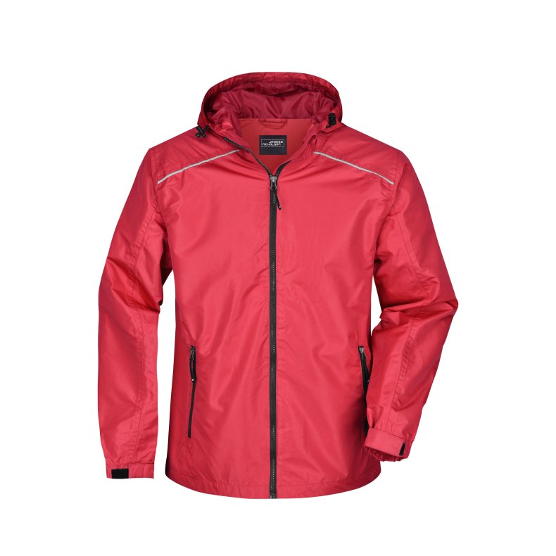 Herre / Unisex Regnjakke JN1118 Red/Black L