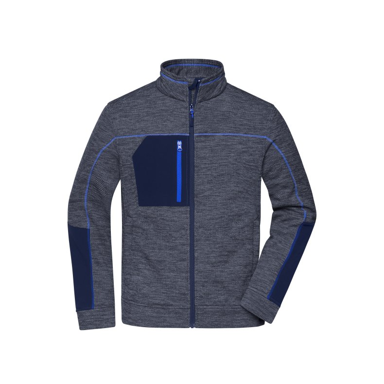L�kker tyk tr�je med lynl�s. Fra str. XS til 6XL JN1818 Navy-melange/Navy/Royal 4XL