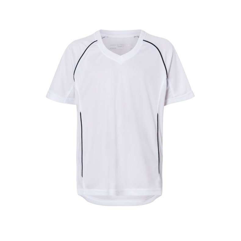 Sports bluse/ T-shirt til Junior White/Black XS/Jr