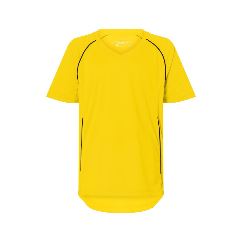 Sports bluse/ T-shirt til Junior Yellow/Black XS/Jr