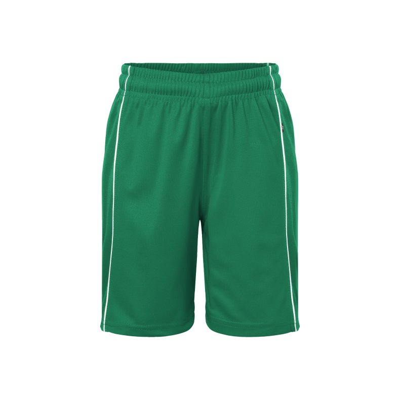 Basic Shorts til Junior Green/White XXL/Jr