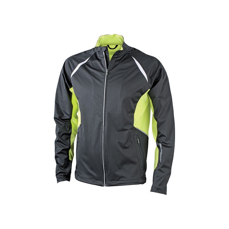 Sports jakke Mens Sports Jacket Windproof - Black/acid yellow