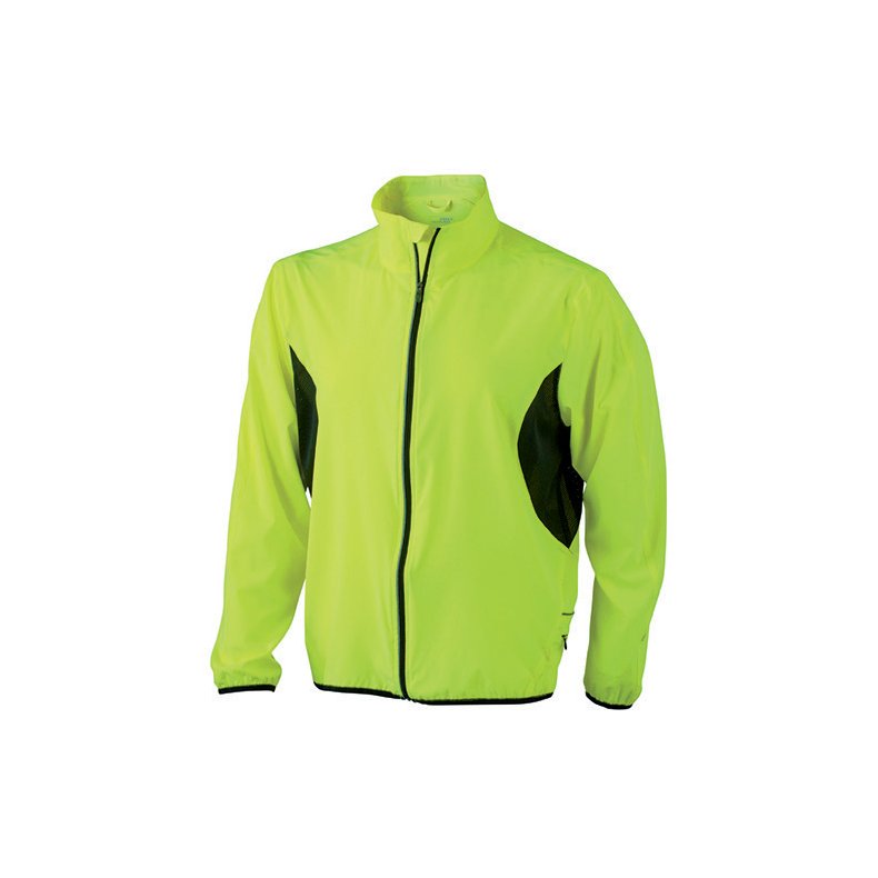 Lbe jakke Mens Running Jacket  - FluoYellow/Black