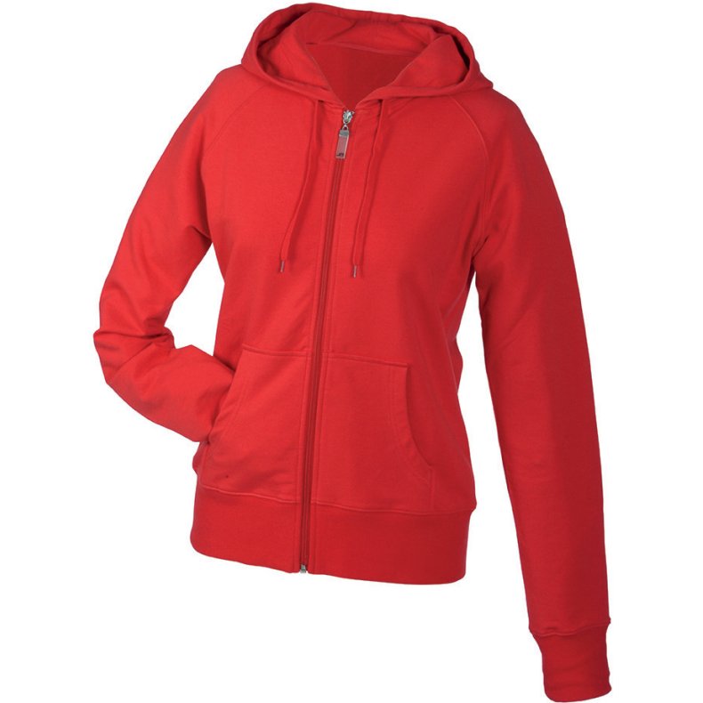 Dame Httejakke / Ladies Hooded Jacket - Red / Rd 