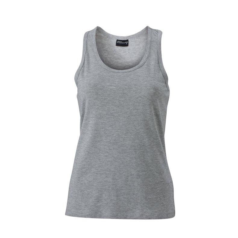 Ladies Racer Tank - Grey-Heather