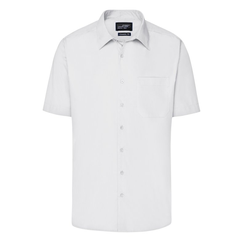 Herre Skjorte/ Business Shirt SSL/Korte �rmer- mange farver S-6XL.  White 3XL