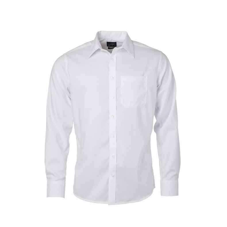 Herre Skjorte /Men&acute;s Shirt LSL- med lange �rmer og Micro-Twill White XL